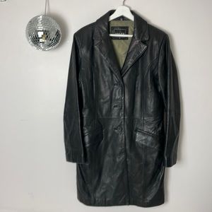 🖤 VINTAGE ADLER 100% genuine leather coat jacket mob wife aesthetic M 🖤